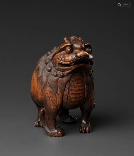 A BAMBOO ROOT FIGURE OF A LUDUAN, 17TH CENTURY