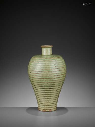 A CELADON-GLAZED MEIPING, YUAN TO EARLY MING