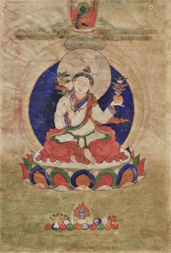 A THANGKA OF MILAREPA, 18TH-19TH CENTURY