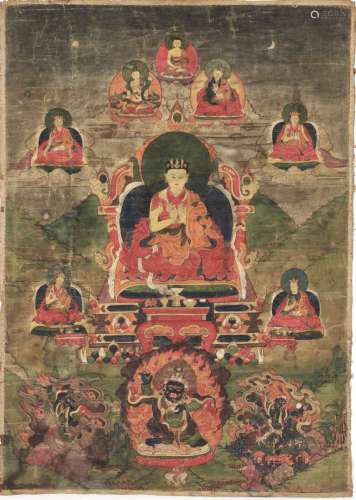 A THANGKA OF DUDUL DORJE (1733-1797), THE 13TH KARMAPA LAMA