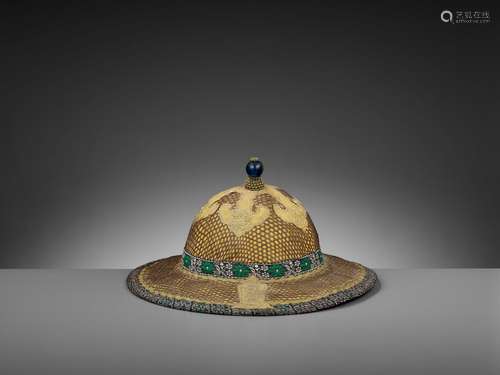 AN OFFICIAL’S SUN HELMET, QING DYNASTY