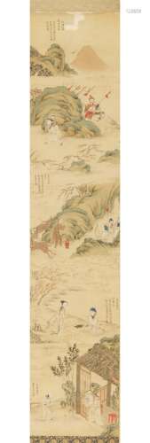 ‘FOUR SCENES FROM THE TWENTY-FOUR FILIAL EXEMPLARS’, QING DYNASTY