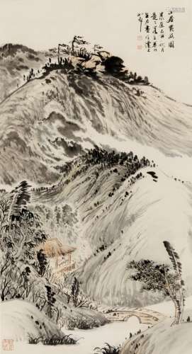 ‘MOUNTAIN LANDSCAPE’, BY ZHOU SHENGLI (1951-2018), DATED 2006