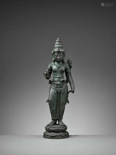 A JAVANESE BRONZE FIGURE OF AVALOKITESHVARA, 9TH-10TH CENTURY