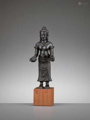 A BRONZE FIGURE OF UMA, LOPBURI STYLE, 13TH-15TH CENTURY