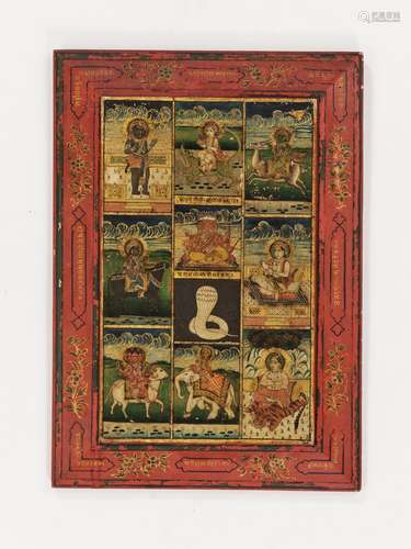 A JAIN ‘THE REGENTS OF THE TEN QUARTERS OF THE WORD’ WOOD PANEL