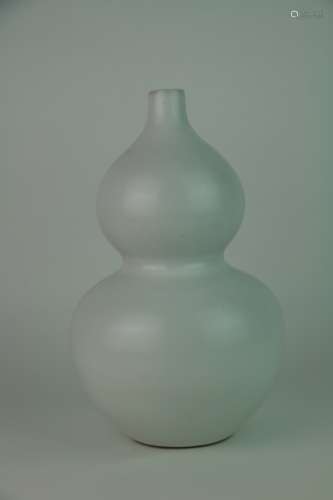 清 田白釉葫蘆瓶