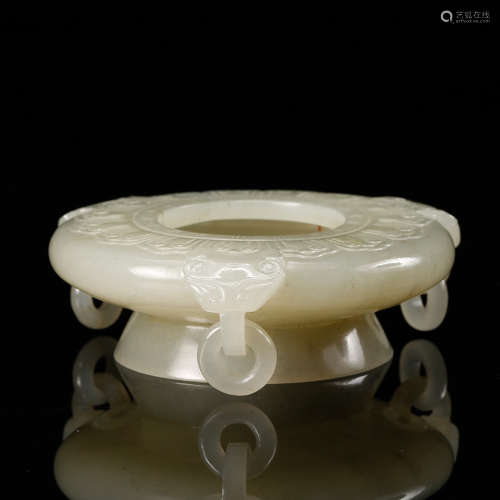 Chinese White Jade Brush Washer