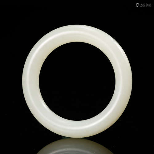 Chinese White Jade Bangle