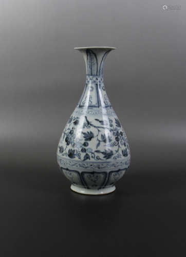 CHINESE Blue White Yuhuchun Porcelain Vase