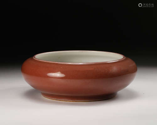 Chinese Oxblood Glazed Porcelain Water Coupe