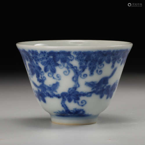 Chinese Blue White Porcelain Cup