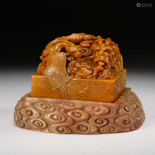 Chinese Yellow Soapstone Seal