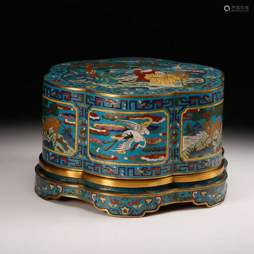 Chinese Cloisonne Cover Box