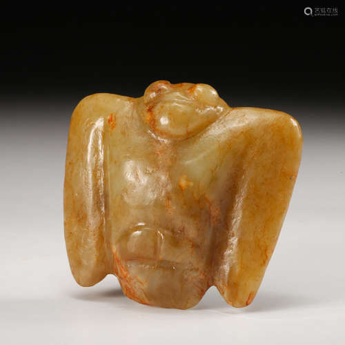 Chinese Celadon Jade Bird