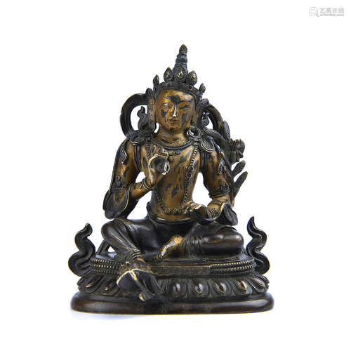 Chinese Bronze Seated Samantabhadra