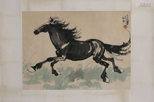 Chinese Ink And Color Painting Of Horse