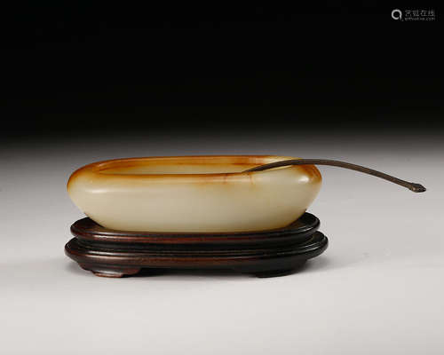 Chinese White Jade Brush Washer