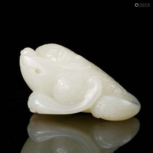 Chinese White Jade Carved Toad