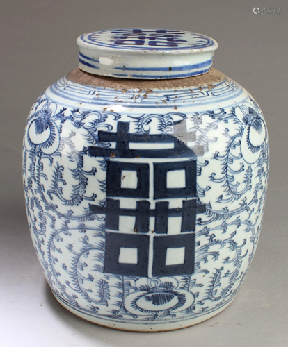 Chinese Blue & White Porcelain Jar