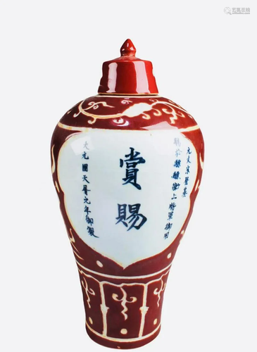 Chinese Porcelain Meiping Vase