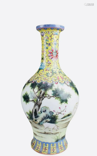 Chinese Famille Rose Porcelain Vase