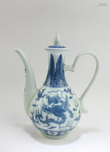 Chinese Blue & White Teapot