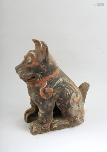 Chinese Pottery Dog Statue