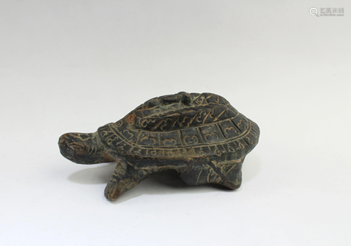 A Carved Fengshui Tortoise -Shaped Ornament