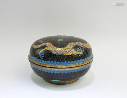 A Round Cloisonne Box