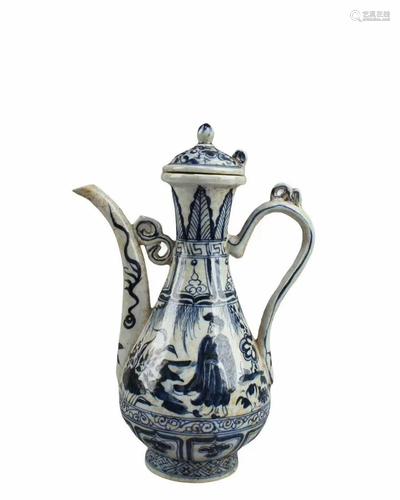 Chinese Blue & White Teapot