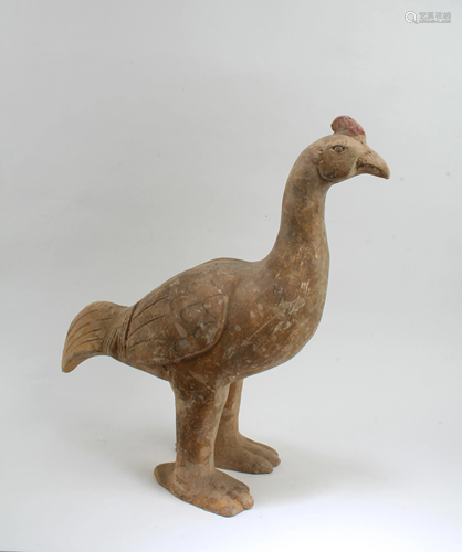 Chinese Pottery Rooster Figurine