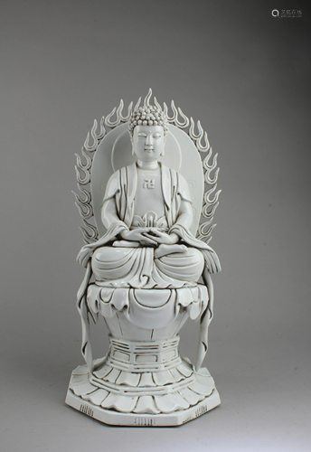 Chinese Blanc De Chine Buddha Statue