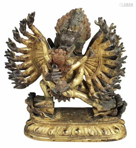 Chinese Gilt Bronze Bodhisattva Statue