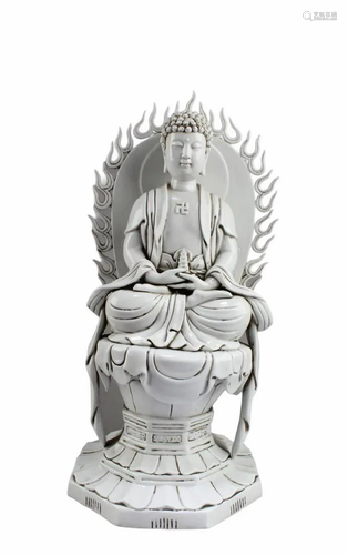 Chinese Blanc De Chine Buddha Statue