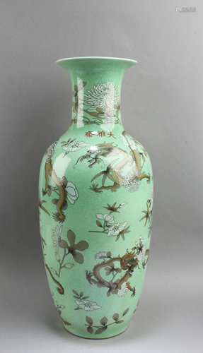 Chinese Famille Verte Porcelain Vase