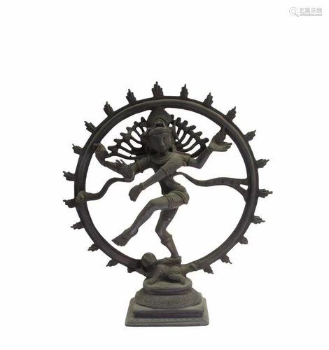 Antique Bronze Hindu God Shiva as Nataraja Statue