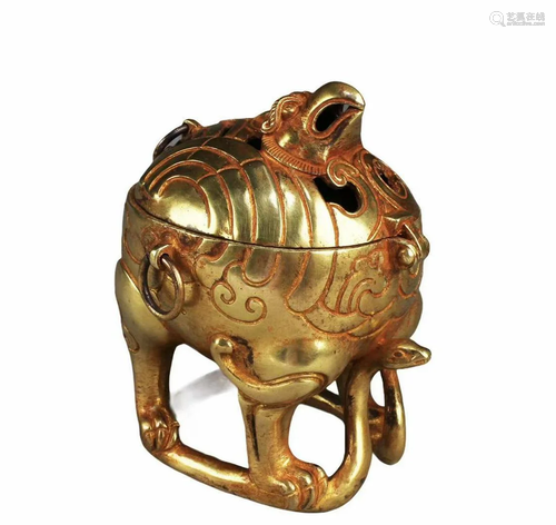 A Gilt Bronze Censer