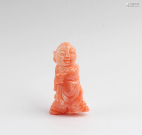 A Carved Coral Figurine