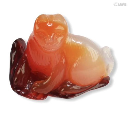 A Carved Agate Figurine