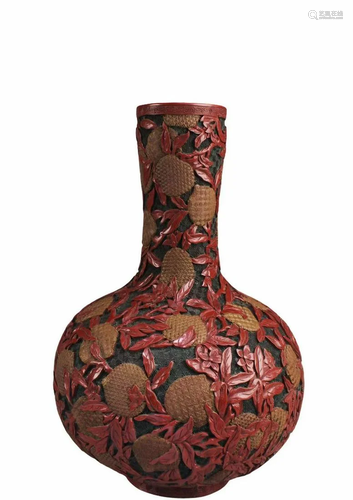 Chinese Cinnabar Lacquer Vase