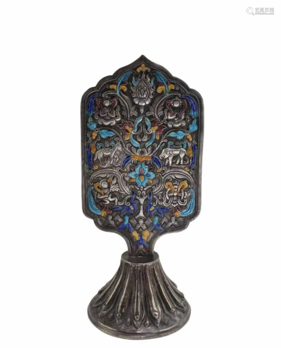 A Bronze/Silver Tibetan Ornament