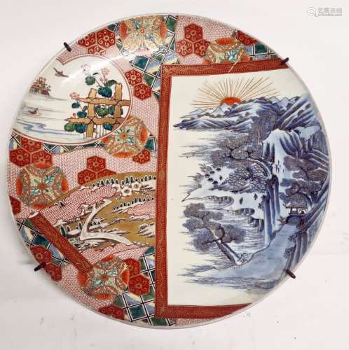 日本大瓷器萨摩盘。D.：56厘米