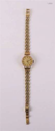 一枚14克里特585/1000黄金女士腕表，配同款金表带，标有。Prisma，毛重：20.1克。