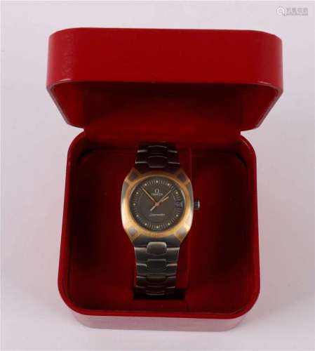 一块女式腕表，标有。欧米茄海马系列Titane Quarts腕表，配钛金镀金表带，1984-1999年。