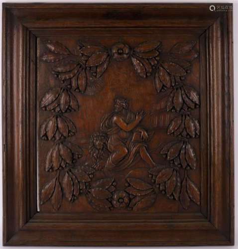 一对描绘圣马可的雕刻木板，18/19世纪，高67x宽63,5厘米，至。2x.