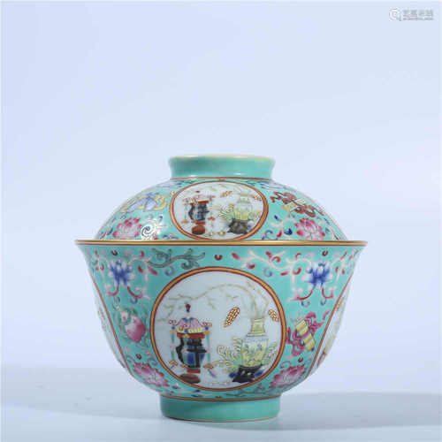 Daoguang pastel bowl in Qing Dynasty