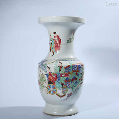 Qing Dynasty pastel characters story bottle