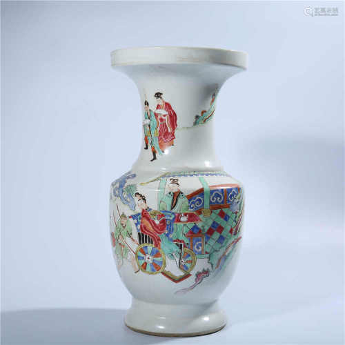 Qing Dynasty pastel characters story bottle