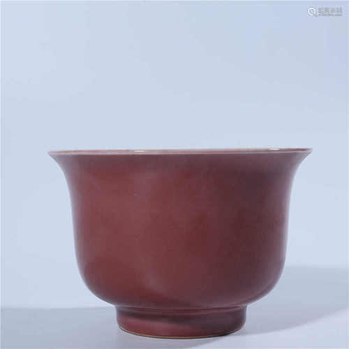 Xuande red glazed bowl in Ming Dynasty